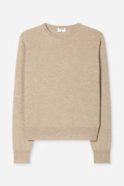 Filippa K Cashmere Crewneck Sweater In Brown