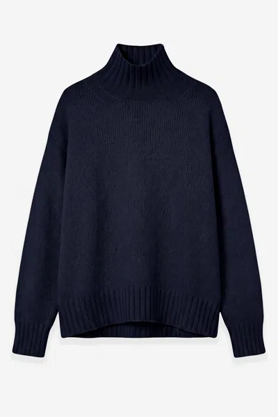 Filippa K Cashmere Turtleneck Sweater In Navy