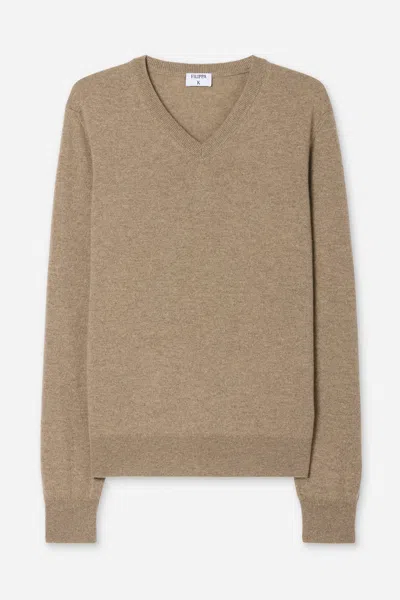 Filippa K Cashmere V-neck Sweater In Brown