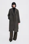 Filippa K Charlotte Twill Belted Coat In Brown