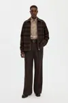 Filippa K Check Wool Liner Jacket In Brown Check