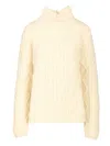Filippa K Chunky Mock Neck Sweater Knitwear White In Multi