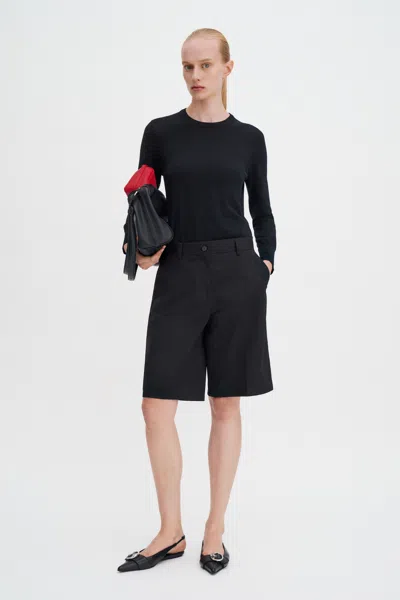 Filippa K Claire Cotton Shorts In Black