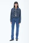 Filippa K Striped Denim Jacket In Denim