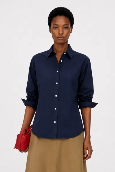 Filippa K Classic Poplin Shirt In Animal Print