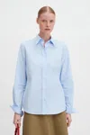 Filippa K Classic Poplin Shirt In Blue