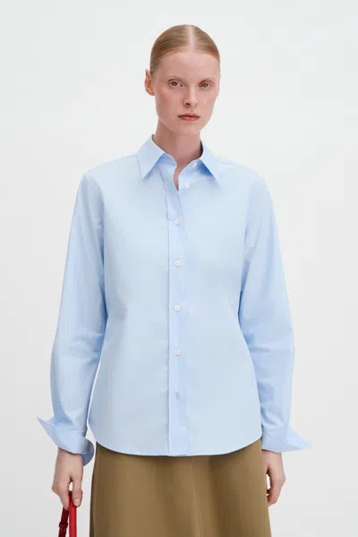 Filippa K Classic Poplin Shirt In Blue