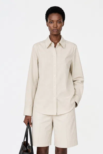 Filippa K Classic Poplin Shirt In Neutral
