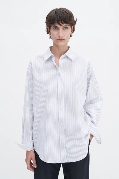 Filippa K Classic Stripe Shirt In Blue