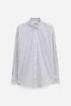 Filippa K Classic Stripe Shirt In Brown