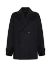 Filippa K Double-breasted Wool-cashmere Coat In Black