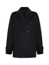 Filippa K Double-breasted Wool-cashmere Coat In Black