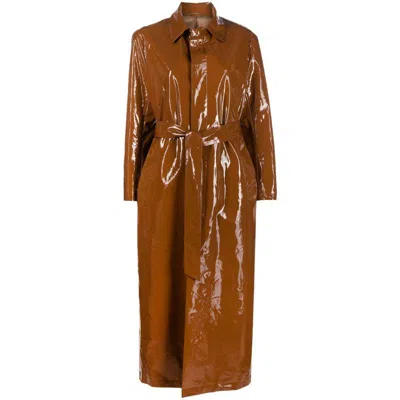 Filippa K Long Car Coat In Brown