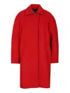 Filippa K Cocoon Raglan Sleeve Coat With Hidden Closure Coats Red In Red