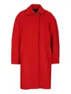 Filippa K Cocoon Raglan Sleeve Coat With Hidden Closure Coats Red In Red
