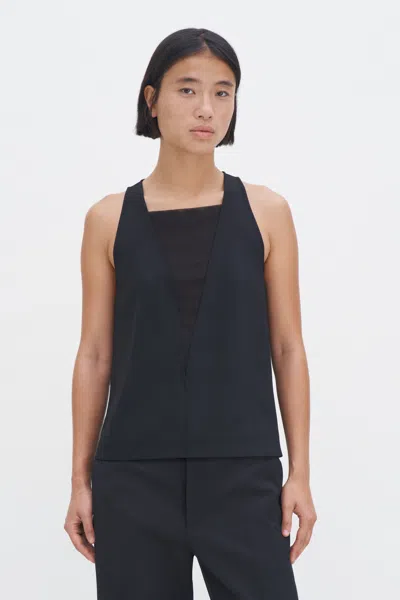 Filippa K Contrast V-neck Tank In Black