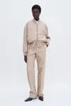Filippa K Cotton Blouson Jacket In Beige