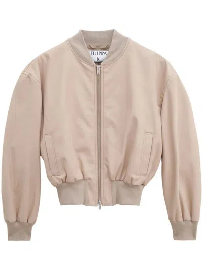 Filippa K Cotton Blouson Jacket In Beige