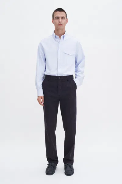 Filippa K Cotton Chino Trouser In Blue