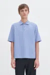 Filippa K Cotton Jersey Polo Shirt In Blue