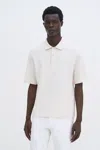 Filippa K Cotton Jersey Polo Shirt In White