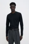 Filippa K Cotton Jersey V-neck Tee In Black