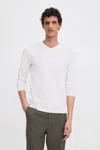 Filippa K Cotton Jersey V-neck Tee In White