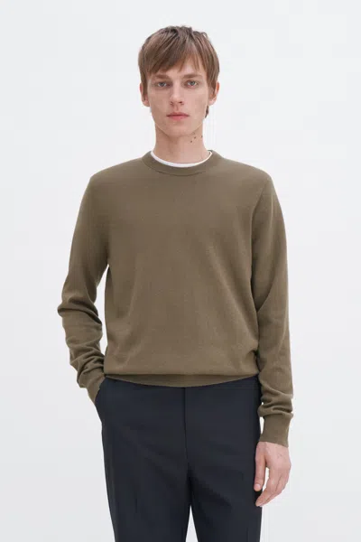 Filippa K Cotton Merino Sweater In Green