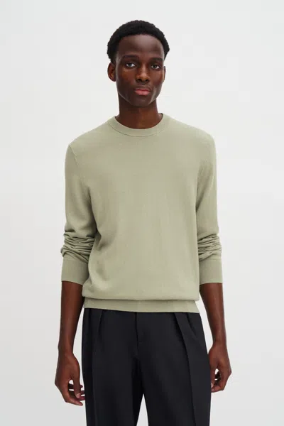 Filippa K Cotton Merino Sweater In Green