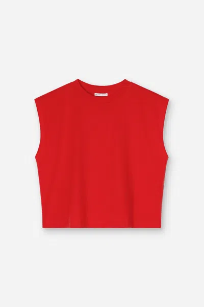 Filippa K Cotton Muscle Tank In Red