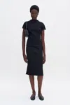 Filippa K Cotton Rib Slip Skirt In Black