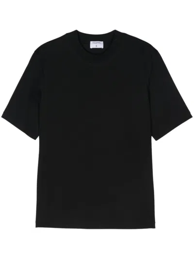 Filippa K Mock Neck Tee In Black