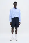 Filippa K Cotton Tailored Shorts In Blue