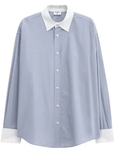 Filippa K Cotton Tuxedo Shirt In Blue