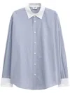 Filippa K Cotton Tuxedo Shirt In Grey