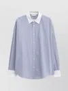 Filippa K Cotton Tuxedo Shirt In Blue