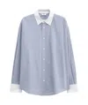 Filippa K Cotton Tuxedo Shirt In Gray