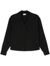 Filippa K Crepe Cropped Lyocell Shirt In 黑色