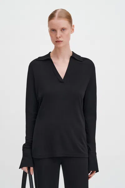 Filippa K Crepe Jersey Shirt In Black