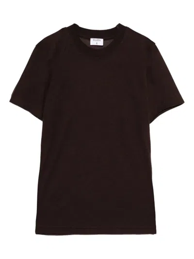 Filippa K Crew-neck T-shirt In Brown