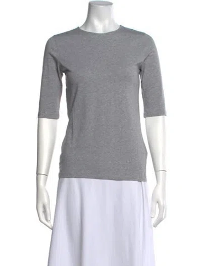 Pre-owned Filippa K Crew Neck Three-quarter Sleeve Top W/ Tags In Grey