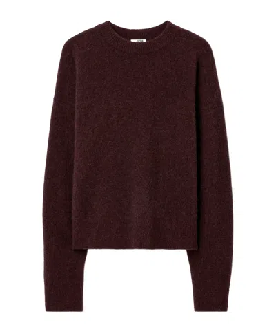 Filippa K Crewneck Sweater In Burgundy