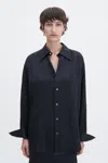 Filippa K Crinkle Shirt In Black