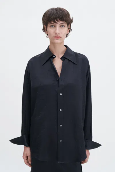Filippa K Crinkle Shirt In Black