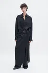 Filippa K Crinkled Pencil Skirt In Black