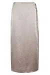 Filippa K Crinkled Pencil Skirt In Neutrals