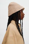 Filippa K Crochet Hat In Brown