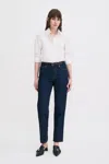 Filippa K Cropped Tapered Jeans In Blue