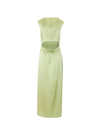 Filippa K Cutout Sleeveless Midi Dress In Green