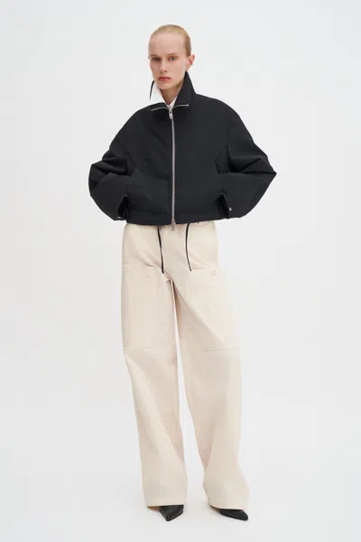 Filippa K Dafina Cropped Track Jacket In Black